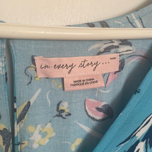 In Every Story Floral A-Line Tie Front Dress - Size 2X - Picture 6 of 13